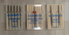 Assorted Schmetz Sewing Machine Needles Topstitch Wing Zwilling/Twin Double
