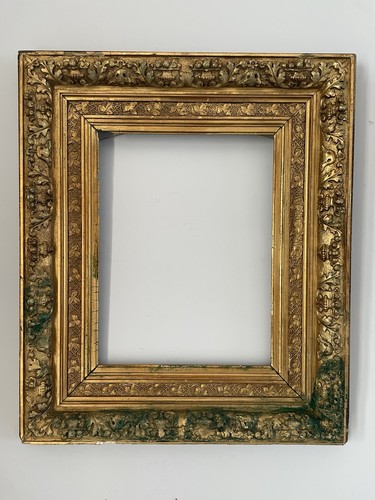 Antique gilt gesso wooden - antique,