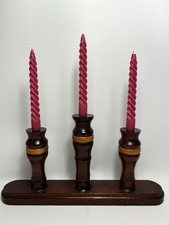 Vintage Candle Holder - Wooden