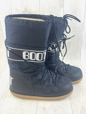 Vintage Moon Boot style tall snow boots - navy blue - size EU 41-41 /UK 7-9