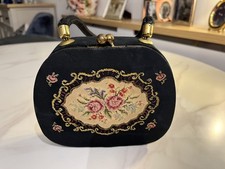 Antique/Vintage Petit Point Needlepoint Tapestry Evening Bag. Used in good order