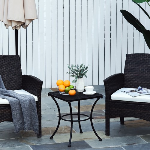 Square garden metal bistro - metal,