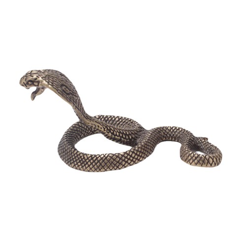 Desktop figurine brass snake - desktop,
