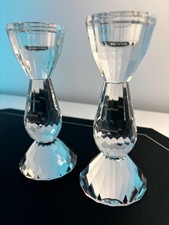 Pair Of Lead Crystal Candle Holders