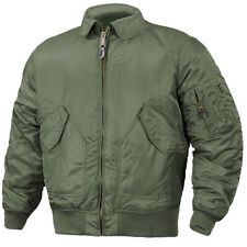 Mil-Tec US CWU Basic Bomber Flight Jacket Mens Hunting Flyer Tactical Coat Olive