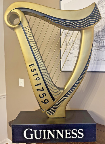 Authentic guinness harp statue - authentic,
