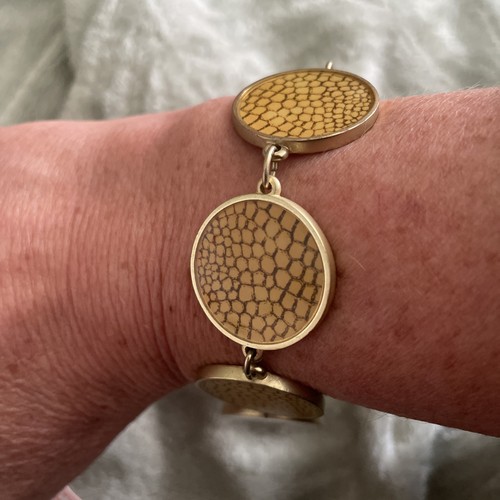 Gold toned snake - snake, skin