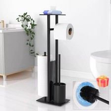 Toilet Roll Holder with Toilet