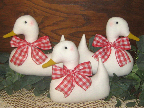 Country red ducks bowl - red,