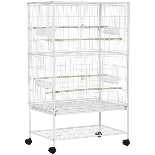 Pawhut large bird cage rolling - pawhut,