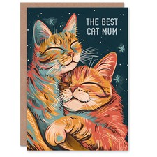 Mother's Day Greeting Card Best Cat Mum Ginger Tabby From the Cat Lover For Mum