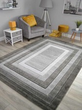 Grey Silver Rugs Modern Small