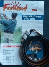 Vintage Leather Mens Magnetic Energy Dress Belt Size 38 New
