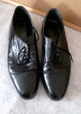 MENS SMART BLACK LACE UP LEATHER SHOES SIZE 10