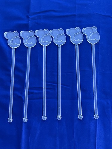Vintage clear elephants - 6, x