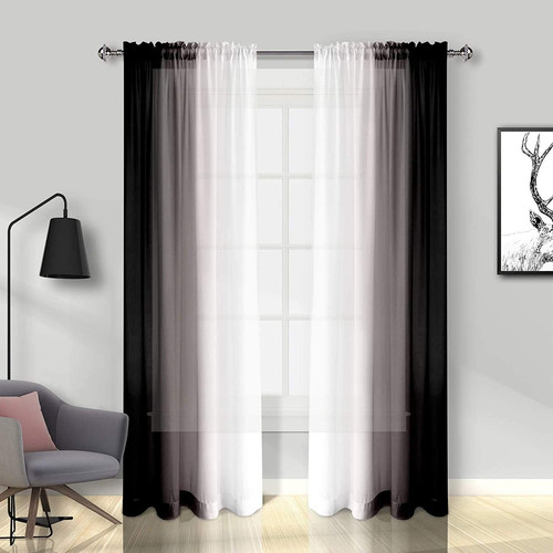 Chiffon window curtains - curtains,