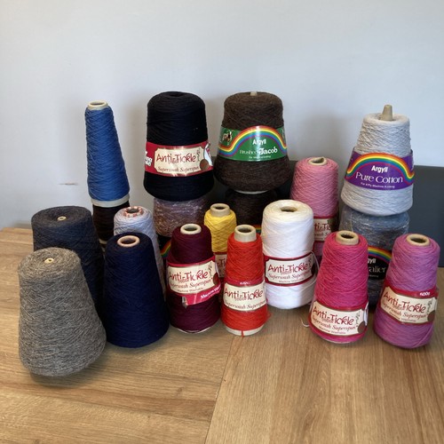 Multicolored yarn cone job - multicolored,