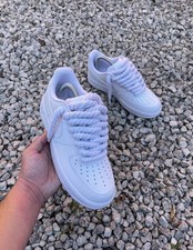 Nike Air Force 1 White UK8 US9 / AF1 Custom / Unisex / Rope Laces / UK3-UK11