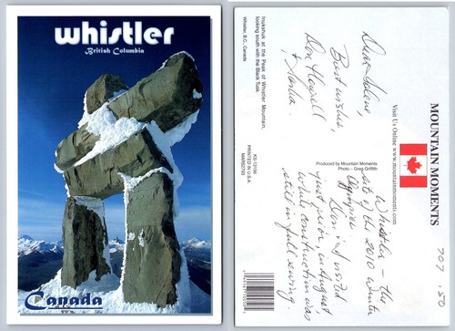 Whistler inukshuk postcard - whistler,