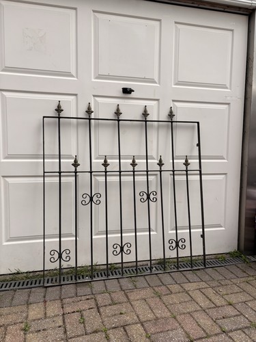 Wrought iron fence panel - wrought, x3