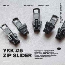 YKK 5VS Zip Slider no5 Moulded Zip for Plastic Teeth. Fits Vislon YKK ONE SLIDER