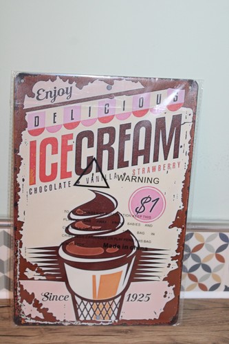Ice cream metal wall hanging