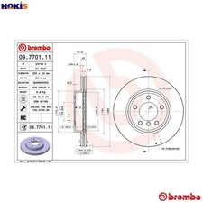 2x BRAKE DISC 09.7701.11 FOR