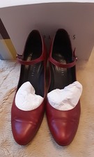 Mary Jane Shoes Red Leather