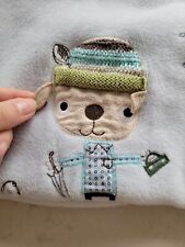 Scrapbook fleece Bear Dog Puppy Blue Blanket Mamas And Papas - Baby Comforter 