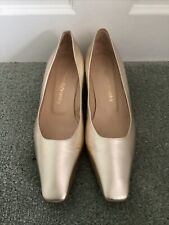 Brand New Russell & Bromley Gold Leather Court Shoes, UK Size 4 1/2, EU 37 1/2