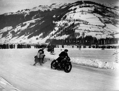 Motorcycle skiing race zell - motorcycle-skiing,