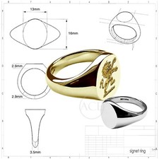 9ct yellow gold family - gold, crest
