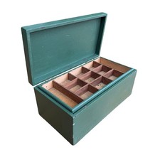 Vintage green painted wooden - vintage,