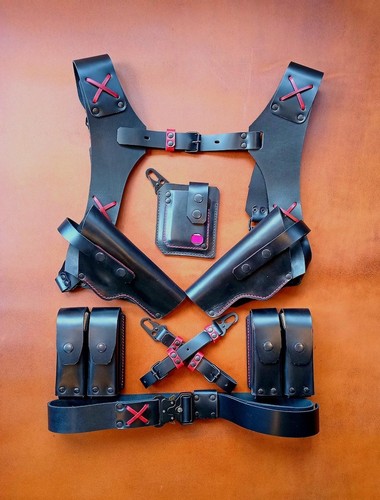 Leather double holster for - double,