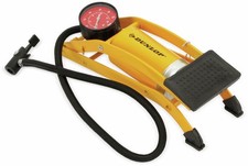 Dunlop with Pressure Gauge Foot Pump, Yellow, 23.7 x 8.5 x 7 cm