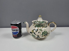 Masons Ironstone CHARTREUSE Teapot - Green Floral Design - GC - 21.5 cm