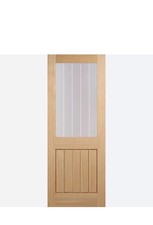 LPD Mexicano Internal Oak Pre Finished Clear Glazed Silkscreen Doors. 2040x826