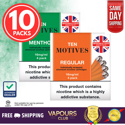 Ten motives cartomizer - ten, refills