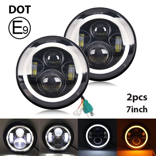 7inch round led headlights - 2x,
