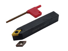 Lathe Turning Tool Holder 16mm + 2 DCMT 11T304 Inserts SDNCN 16mm