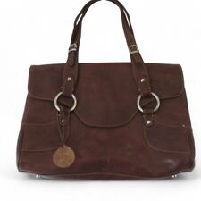 Green By Tony Perrotti Italian Design  Brown Leather  Women's Messenger Handbag