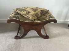 Curved Antique Mahogany  Footstool