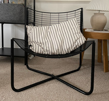 Original 1980's vintage IKEA Jarpen Wire Chair by Niels Gammelgaard Black