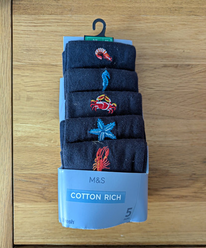 Men crew socks - navy, 5