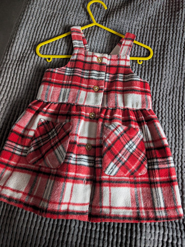 Girls tartan flannel pinafore - girls,