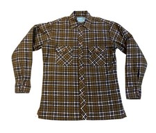 Vintage 1970s 1980s Sierra Pacific mens M insulated quilted lined plaid shirt VG