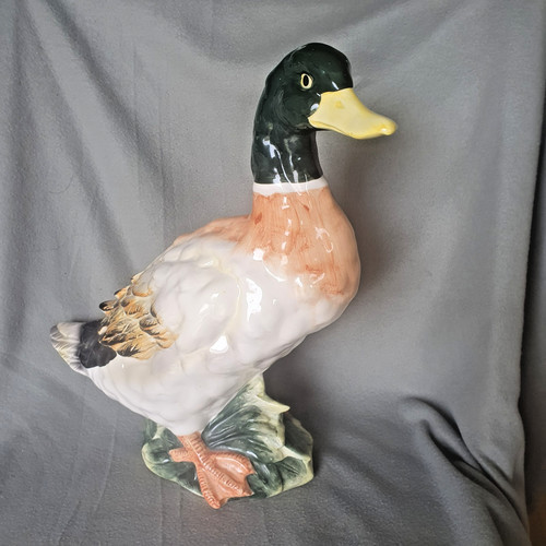 Large ceramic mallard duck - mallard,