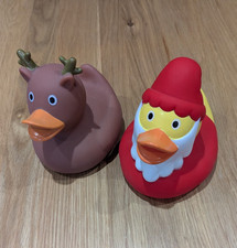 Collectable Christmas large rubber ducks Santa & Reindeer