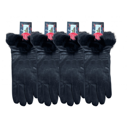 Ladies fur leather - ladies, gloves