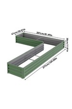 7x9ft Metal Raised Bed Outdor